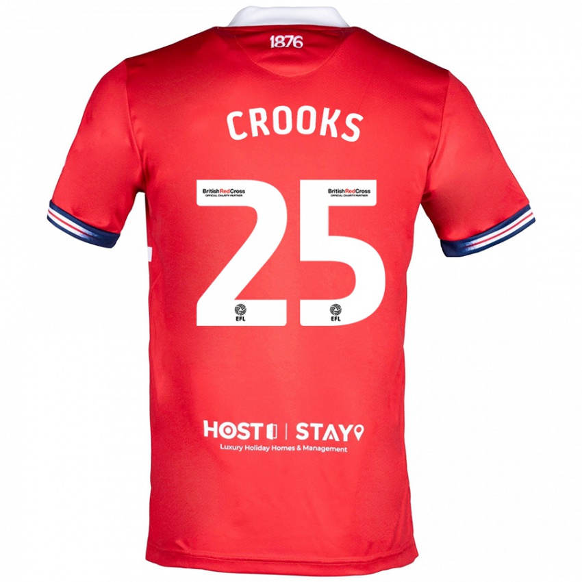 Dzieci Matt Crooks #25 Czerwony Domowa Koszulka 2023/24 Koszulki Klubowe