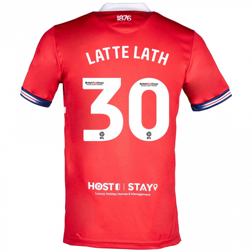Dzieci Emmanuel Latte Lath #30 Czerwony Domowa Koszulka 2023/24 Koszulki Klubowe