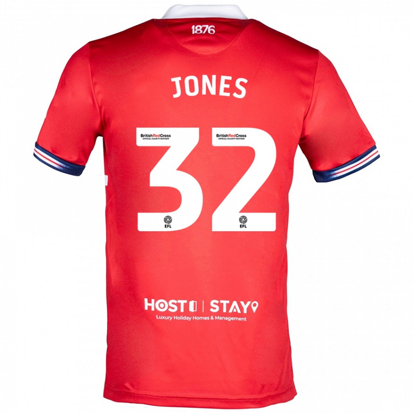 Dzieci Jamie Jones #32 Czerwony Domowa Koszulka 2023/24 Koszulki Klubowe