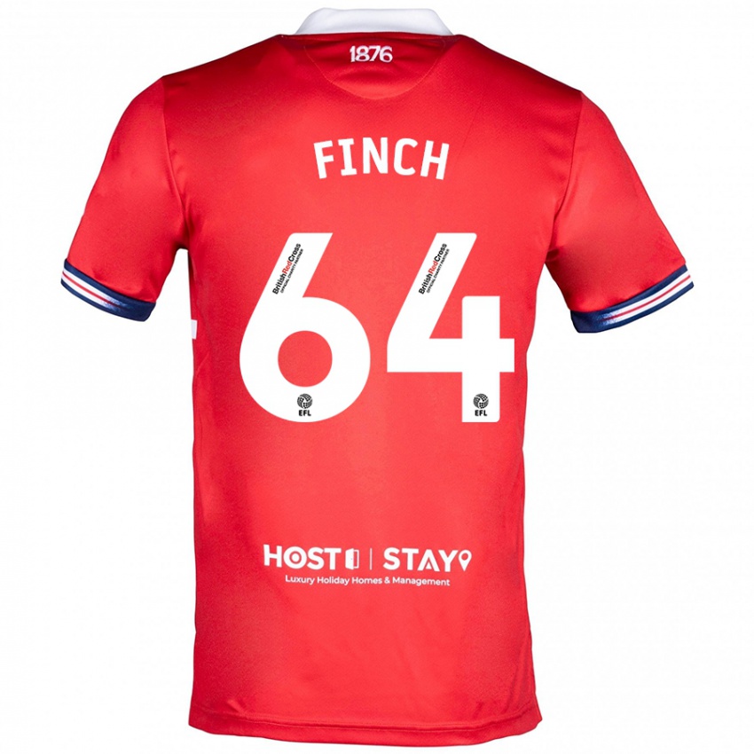 Dzieci Sonny Finch #64 Czerwony Domowa Koszulka 2023/24 Koszulki Klubowe