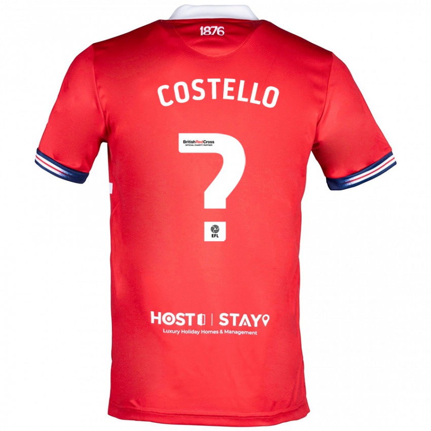 Dzieci Jd Costello #0 Czerwony Domowa Koszulka 2023/24 Koszulki Klubowe