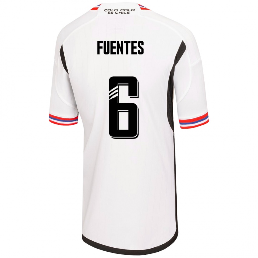Dzieci César Fuentes #6 Biały Domowa Koszulka 2023/24 Koszulki Klubowe