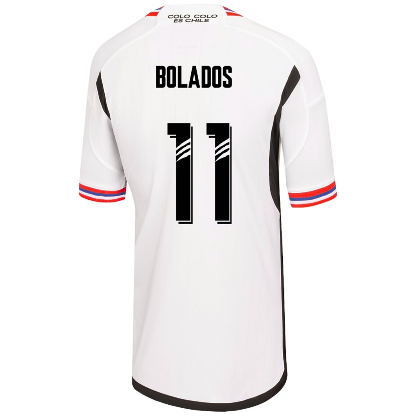Dzieci Marcos Bolados #11 Biały Domowa Koszulka 2023/24 Koszulki Klubowe