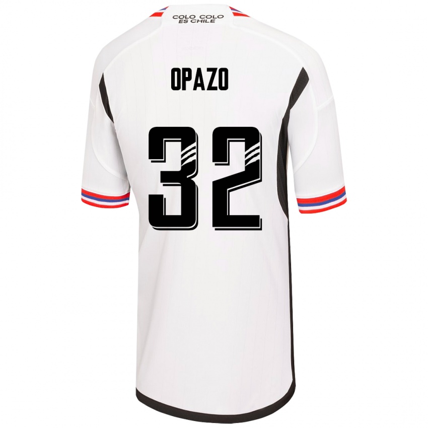 Dzieci Óscar Opazo #32 Biały Domowa Koszulka 2023/24 Koszulki Klubowe