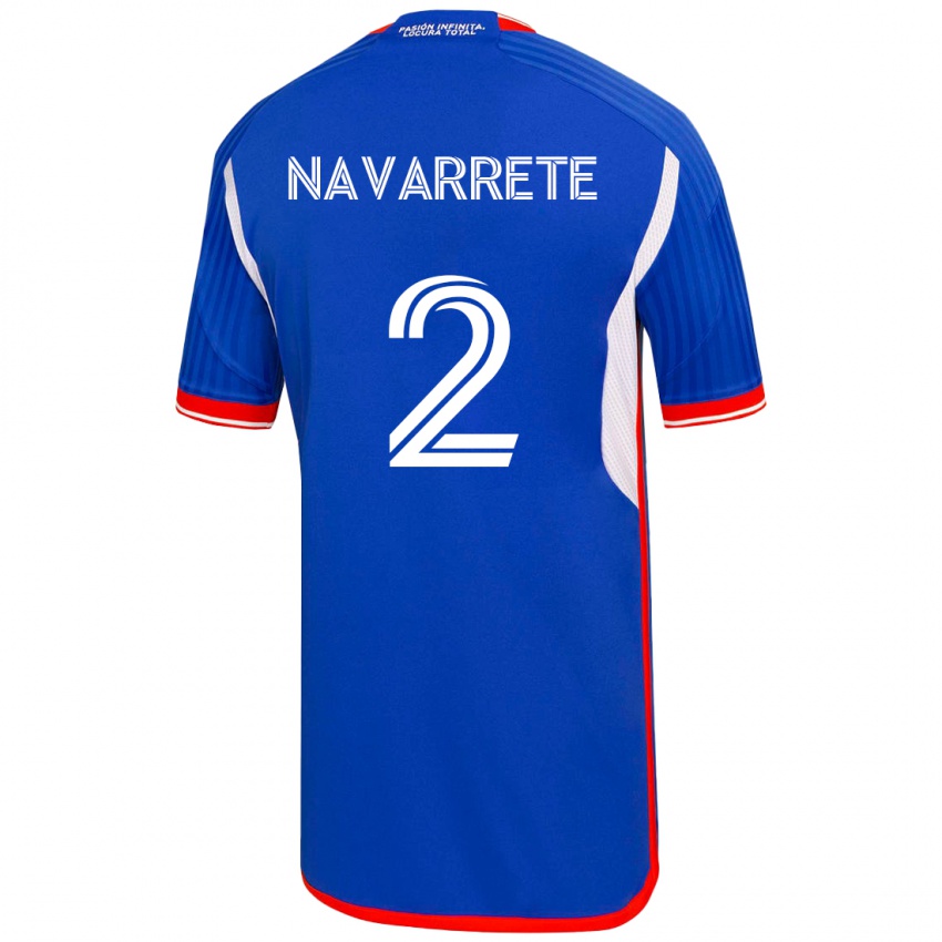Dzieci Daniel Navarrete #2 Niebieski Domowa Koszulka 2023/24 Koszulki Klubowe