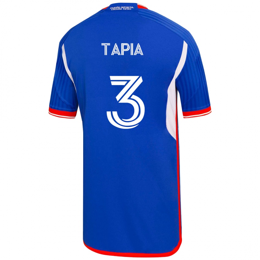 Dzieci Ignacio Tapia #3 Niebieski Domowa Koszulka 2023/24 Koszulki Klubowe