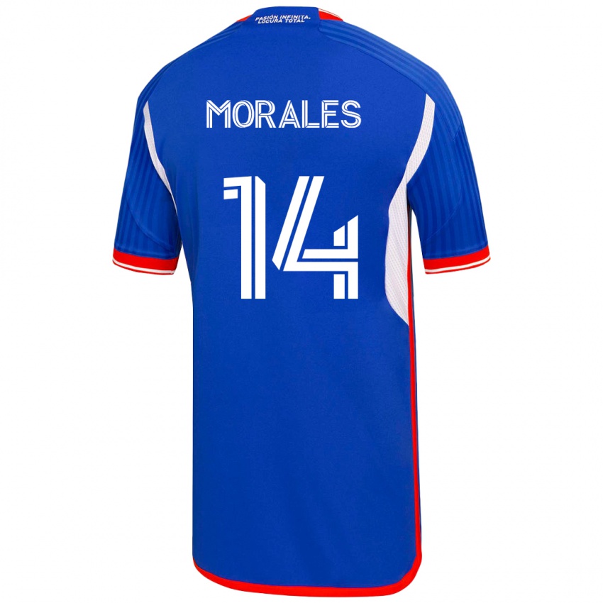 Dzieci Marcelo Morales #14 Niebieski Domowa Koszulka 2023/24 Koszulki Klubowe