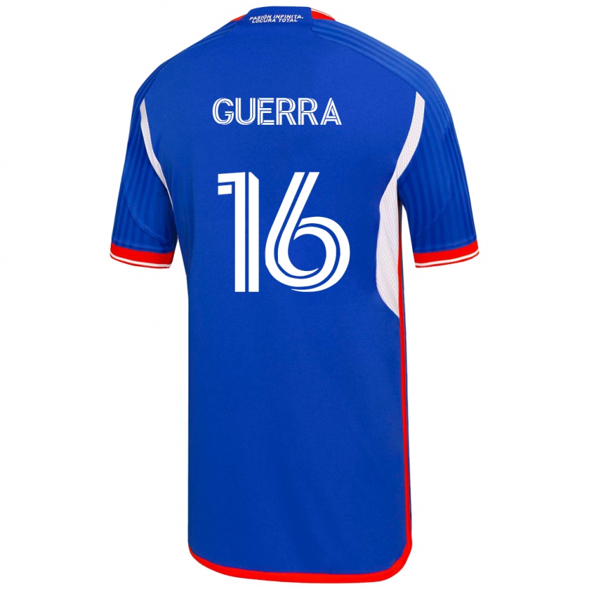 Dzieci Nicolás Guerra #16 Niebieski Domowa Koszulka 2023/24 Koszulki Klubowe