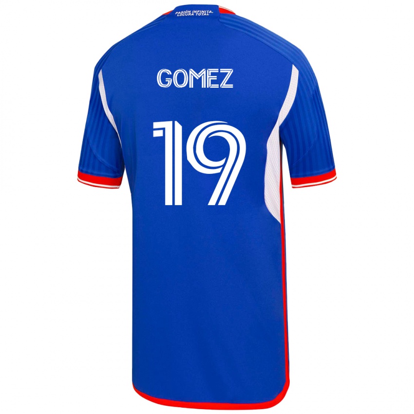 Dzieci Juan Pablo Gómez #19 Niebieski Domowa Koszulka 2023/24 Koszulki Klubowe