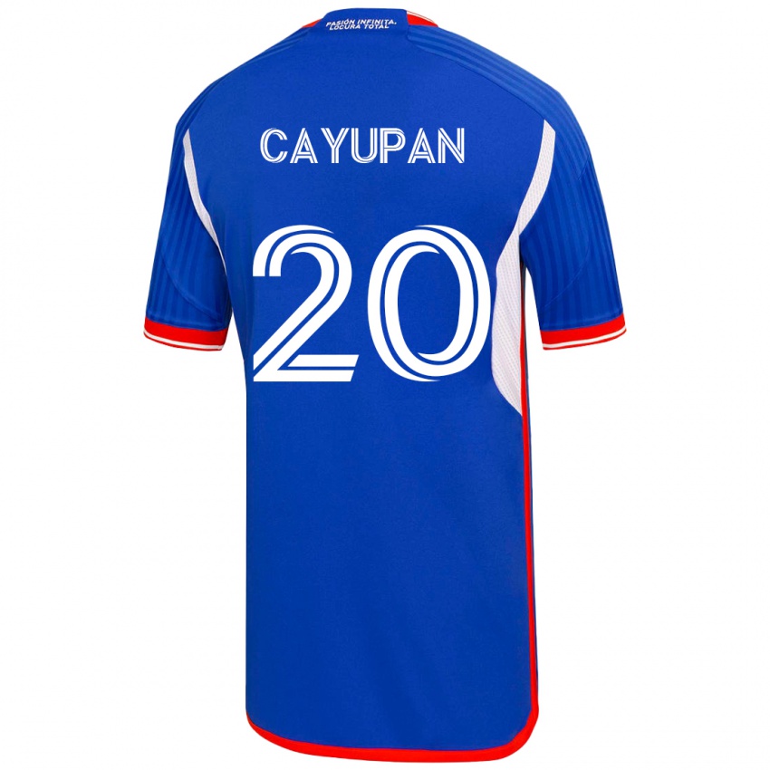 Dzieci Natalia Cayupán #20 Niebieski Domowa Koszulka 2023/24 Koszulki Klubowe