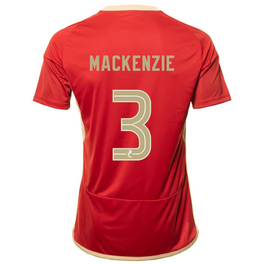 Dzieci Jack Mackenzie #3 Czerwony Domowa Koszulka 2023/24 Koszulki Klubowe
