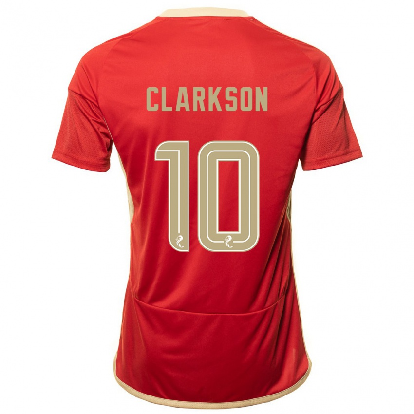 Dzieci Leighton Clarkson #10 Czerwony Domowa Koszulka 2023/24 Koszulki Klubowe
