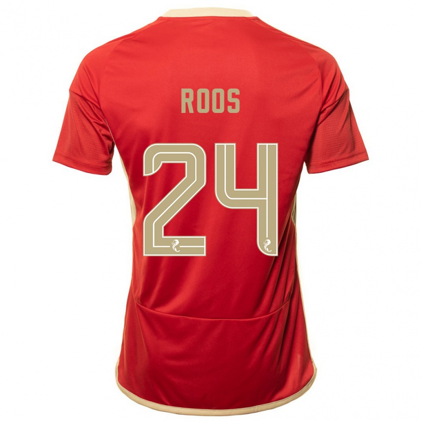 Dzieci Kelle Roos #24 Czerwony Domowa Koszulka 2023/24 Koszulki Klubowe