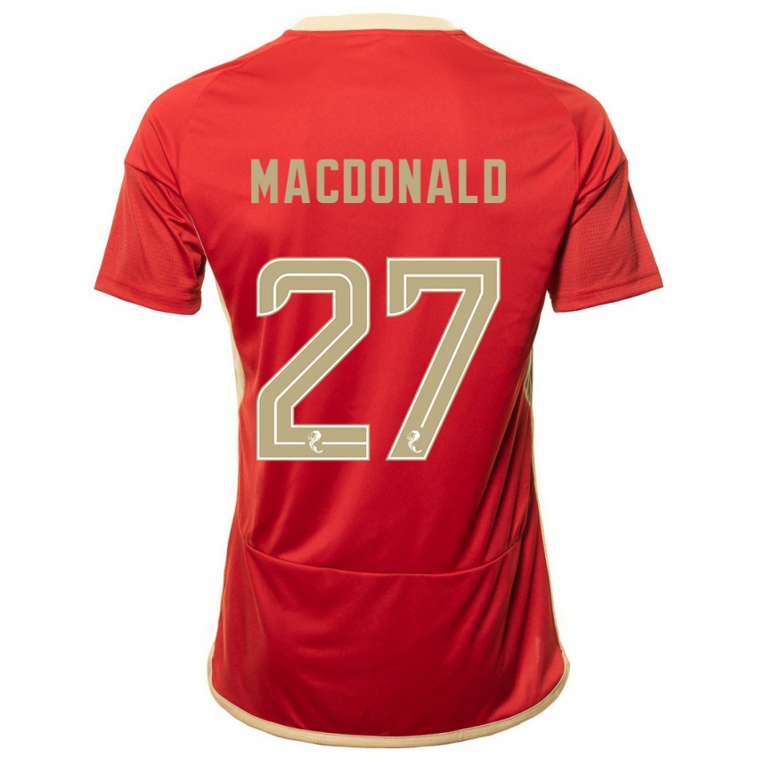Dzieci Angus Macdonald #27 Czerwony Domowa Koszulka 2023/24 Koszulki Klubowe