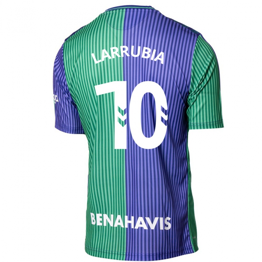 Dzieci David Larrubia #10 Zielono-Niebieski Wyjazdowa Koszulka 2023/24 Koszulki Klubowe