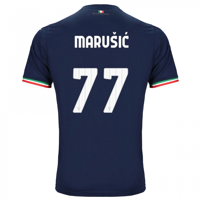 Dzieci Adam Marusic #77 Marynarka Wojenna Wyjazdowa Koszulka 2023/24 Koszulki Klubowe