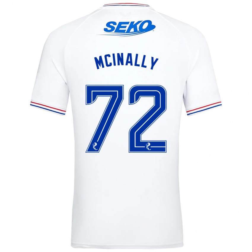 Dzieci Darren Mcinally #72 Biały Wyjazdowa Koszulka 2023/24 Koszulki Klubowe