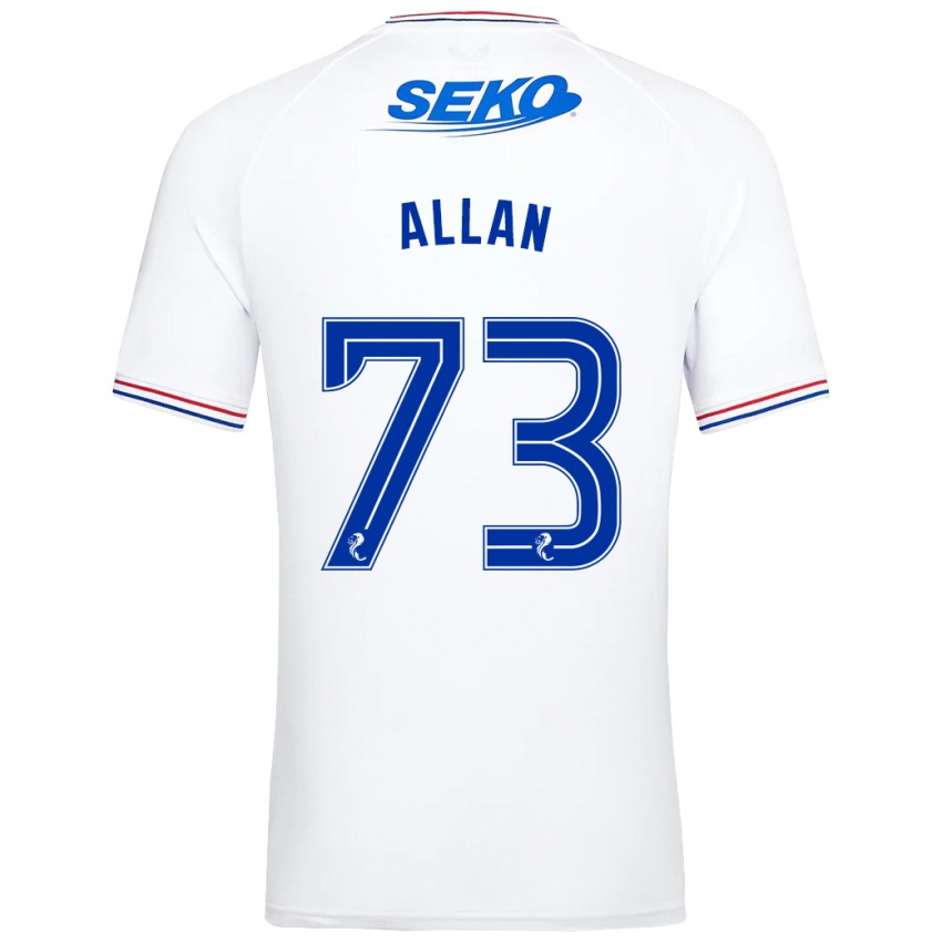 Dzieci Connor Allan #73 Biały Wyjazdowa Koszulka 2023/24 Koszulki Klubowe