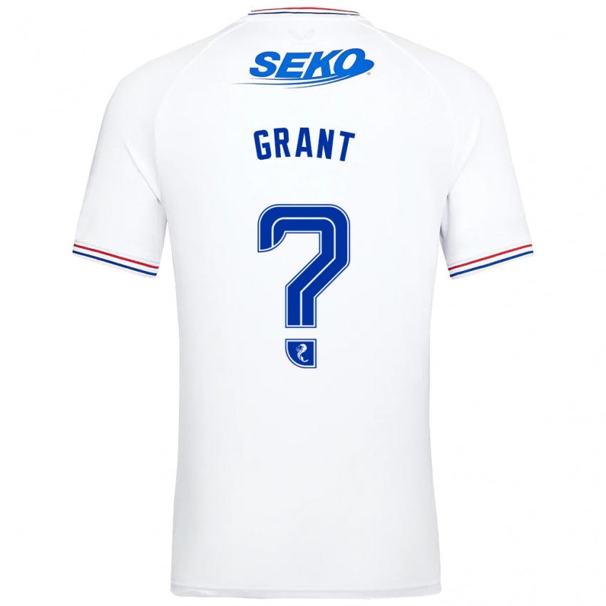 Dzieci Leyton Grant #0 Biały Wyjazdowa Koszulka 2023/24 Koszulki Klubowe