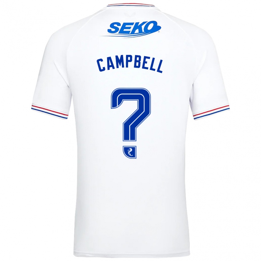 Dzieci Connor Campbell #0 Biały Wyjazdowa Koszulka 2023/24 Koszulki Klubowe