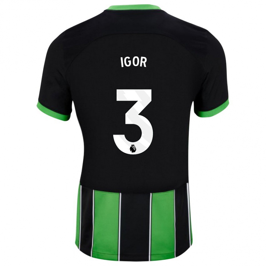 Dzieci Igor #3 Czarny Zielony Wyjazdowa Koszulka 2023/24 Koszulki Klubowe