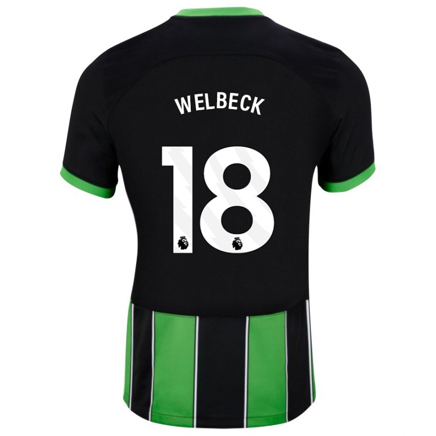 Dzieci Danny Welbeck #18 Czarny Zielony Wyjazdowa Koszulka 2023/24 Koszulki Klubowe