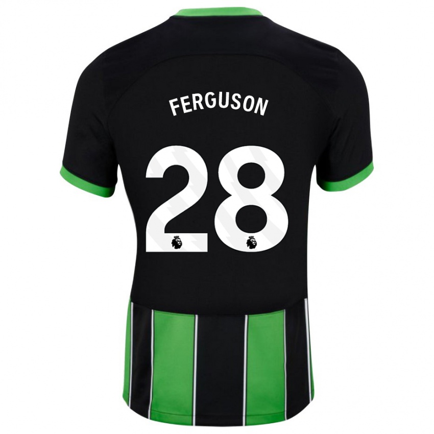 Dzieci Evan Ferguson #28 Czarny Zielony Wyjazdowa Koszulka 2023/24 Koszulki Klubowe