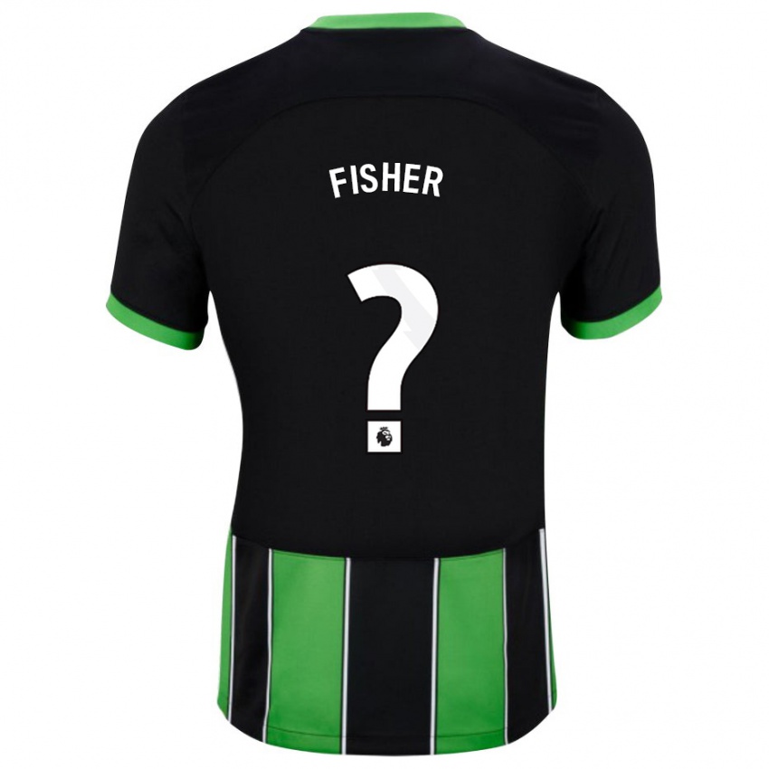 Dzieci Hugo Fisher #0 Czarny Zielony Wyjazdowa Koszulka 2023/24 Koszulki Klubowe