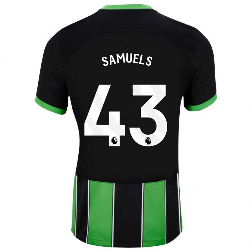 Dzieci Imari Samuels #43 Czarny Zielony Wyjazdowa Koszulka 2023/24 Koszulki Klubowe