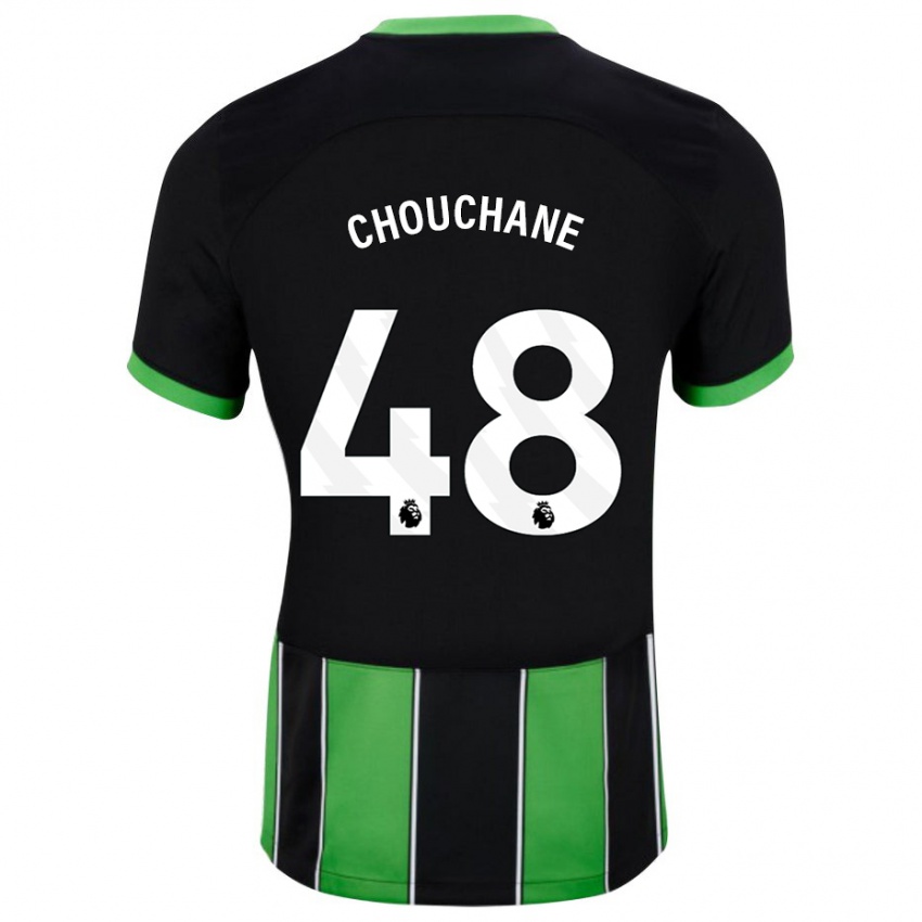 Dzieci Samy Chouchane #48 Czarny Zielony Wyjazdowa Koszulka 2023/24 Koszulki Klubowe
