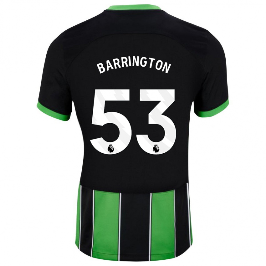 Dzieci Luca Barrington #53 Czarny Zielony Wyjazdowa Koszulka 2023/24 Koszulki Klubowe