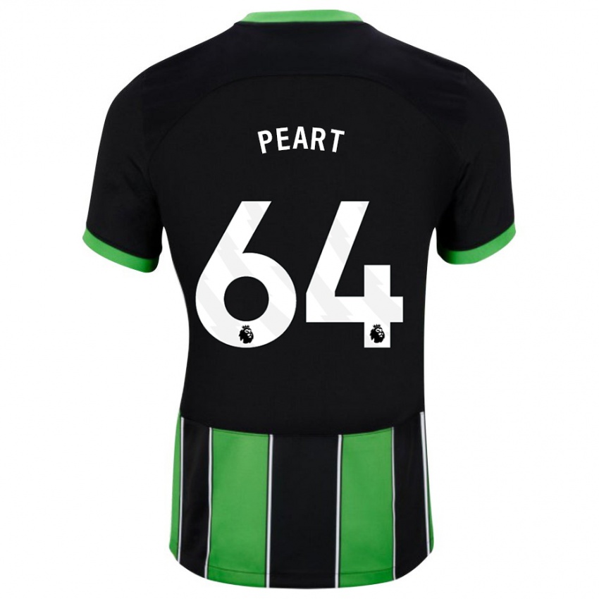 Dzieci Brody Peart #64 Czarny Zielony Wyjazdowa Koszulka 2023/24 Koszulki Klubowe