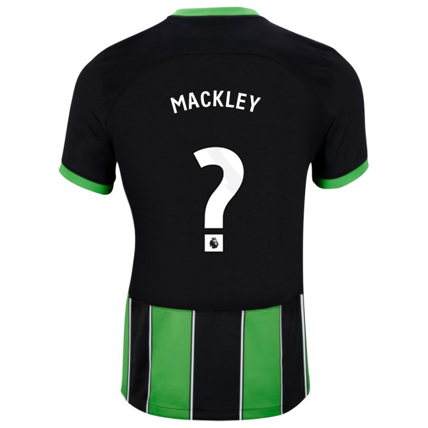 Dzieci Callum Mackley #0 Czarny Zielony Wyjazdowa Koszulka 2023/24 Koszulki Klubowe