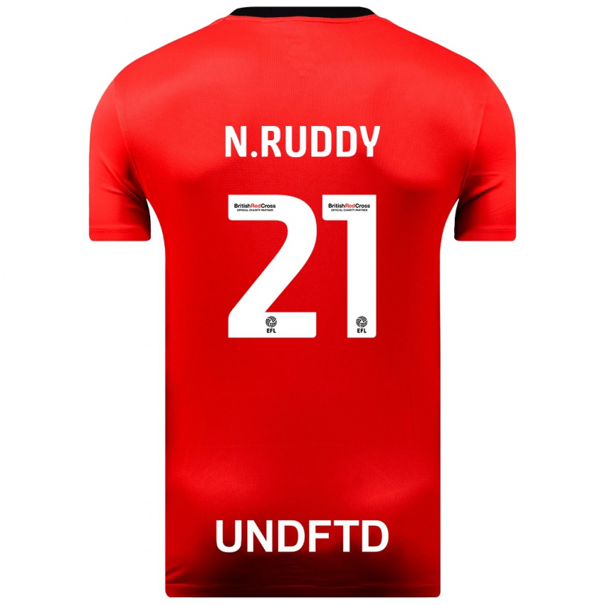 Dzieci John Ruddy #21 Czerwony Wyjazdowa Koszulka 2023/24 Koszulki Klubowe