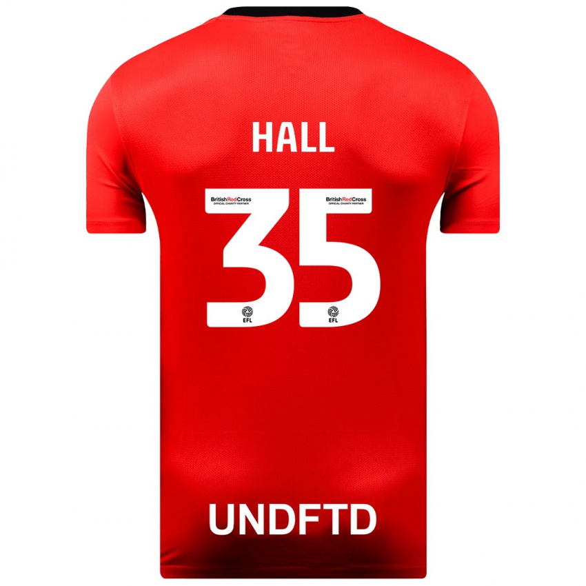 Dzieci George Hall #35 Czerwony Wyjazdowa Koszulka 2023/24 Koszulki Klubowe