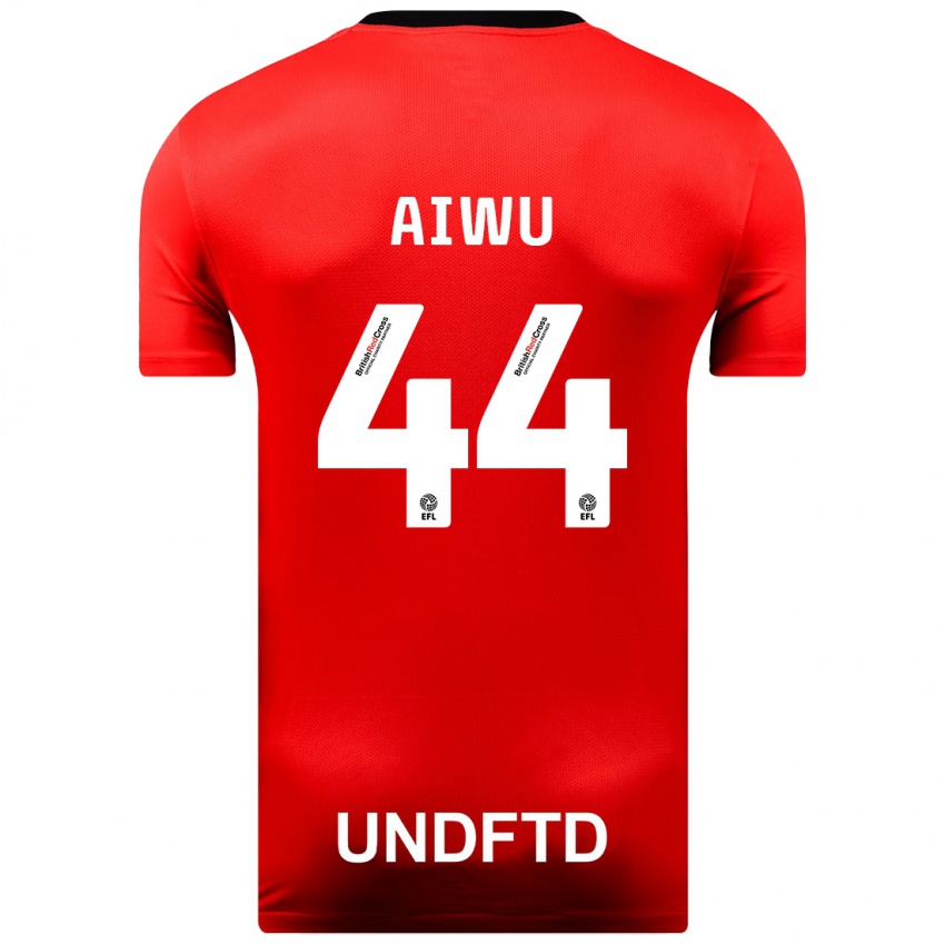 Dzieci Emanuel Aiwu #44 Czerwony Wyjazdowa Koszulka 2023/24 Koszulki Klubowe