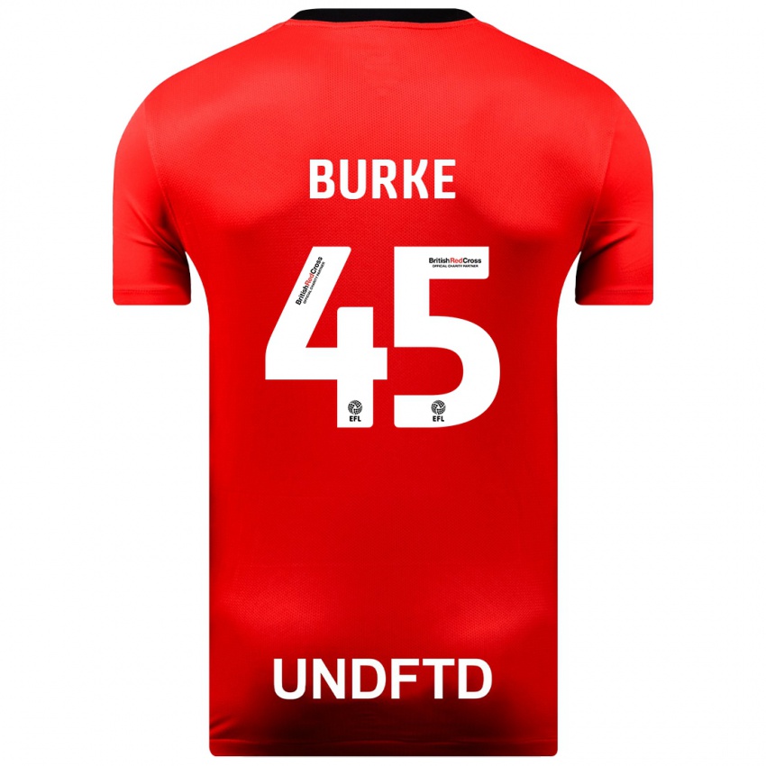 Dzieci Oliver Burke #45 Czerwony Wyjazdowa Koszulka 2023/24 Koszulki Klubowe