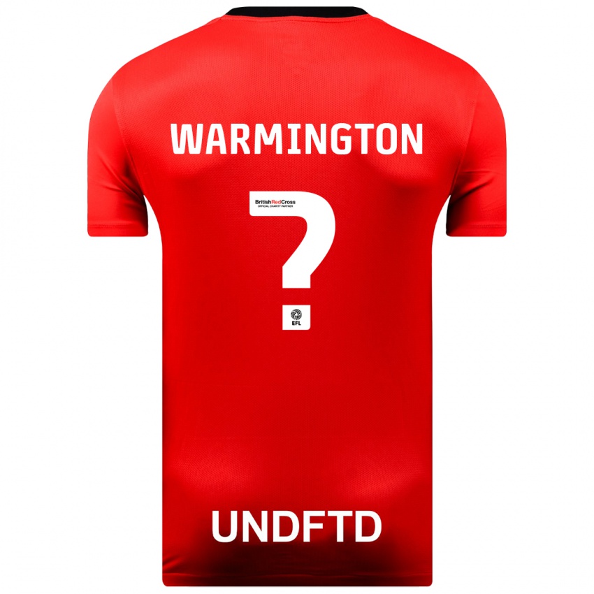 Dzieci Tyrese Warmington #0 Czerwony Wyjazdowa Koszulka 2023/24 Koszulki Klubowe