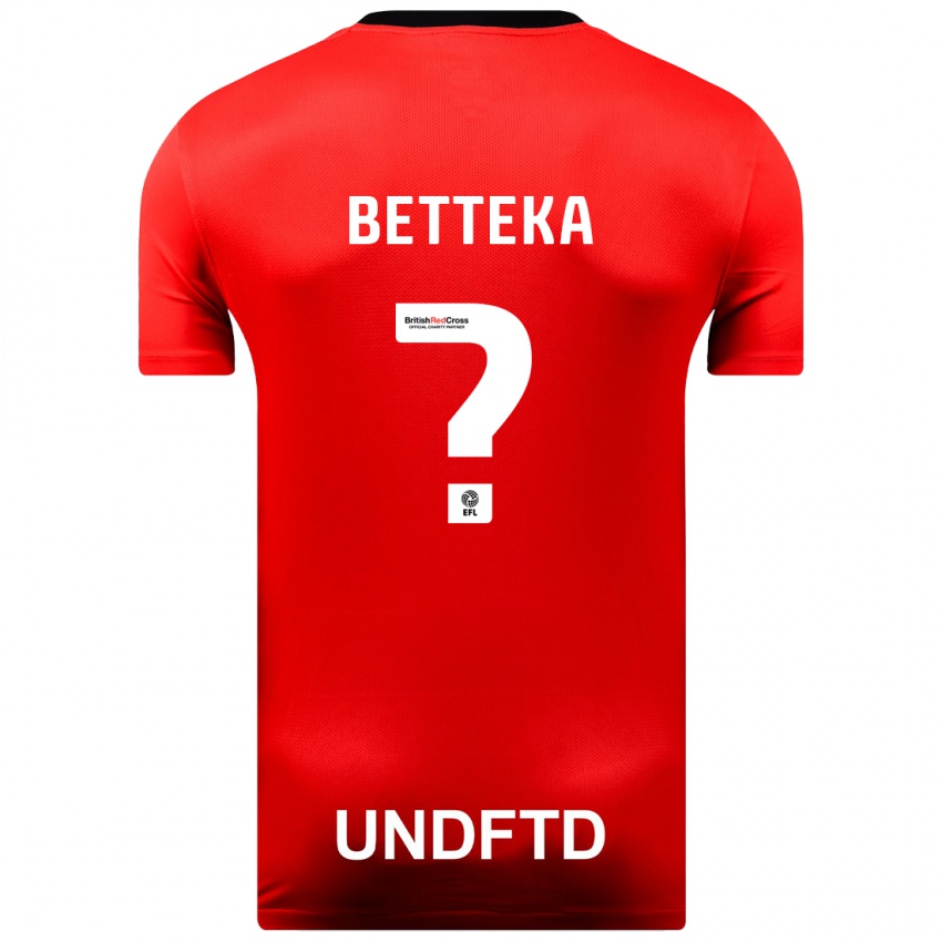 Dzieci Zaid Betteka #0 Czerwony Wyjazdowa Koszulka 2023/24 Koszulki Klubowe