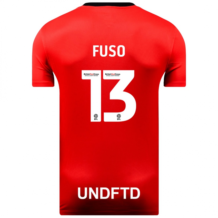 Dzieci Ivana Fuso #13 Czerwony Wyjazdowa Koszulka 2023/24 Koszulki Klubowe