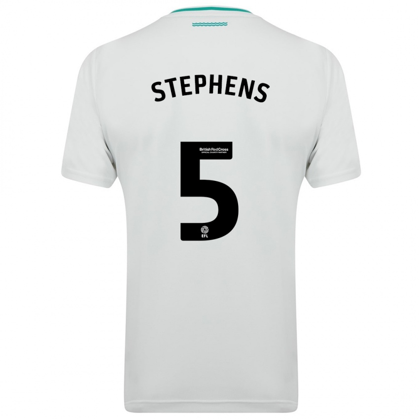 Dzieci Jack Stephens #5 Biały Wyjazdowa Koszulka 2023/24 Koszulki Klubowe