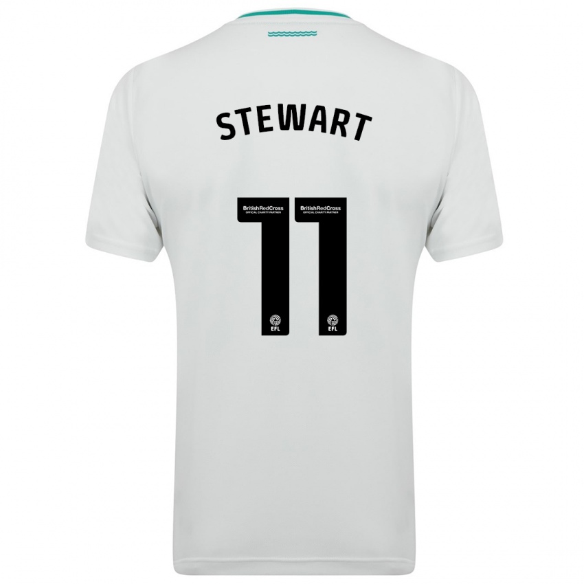 Dzieci Ross Stewart #11 Biały Wyjazdowa Koszulka 2023/24 Koszulki Klubowe