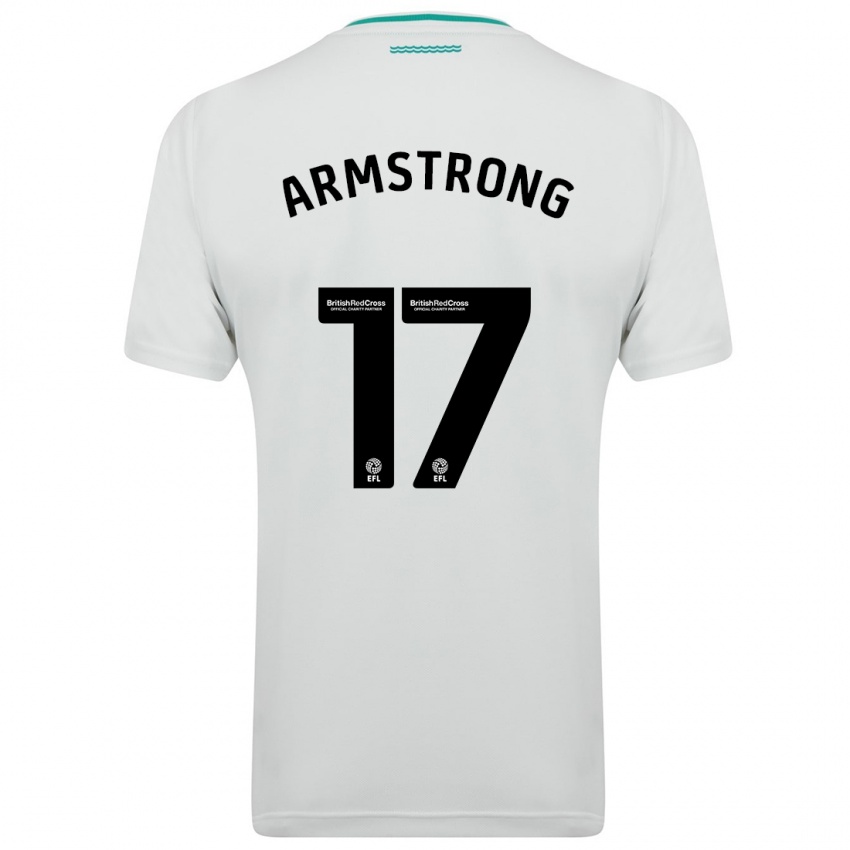 Dzieci Stuart Armstrong #17 Biały Wyjazdowa Koszulka 2023/24 Koszulki Klubowe