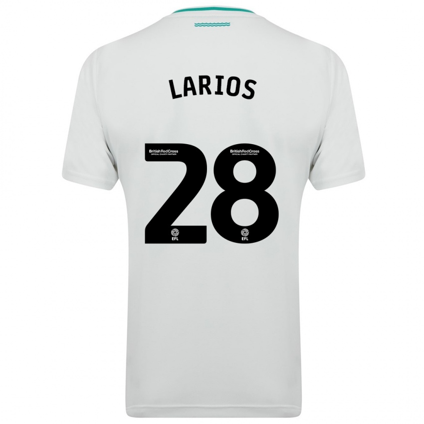 Dzieci Juan Larios #28 Biały Wyjazdowa Koszulka 2023/24 Koszulki Klubowe