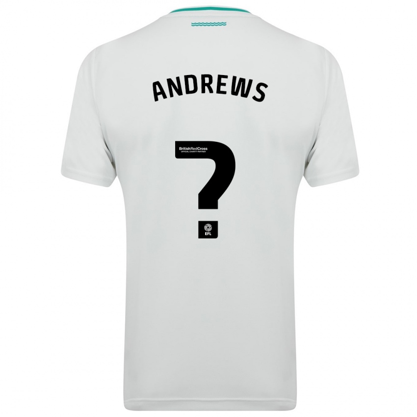 Dzieci Joe Andrews #0 Biały Wyjazdowa Koszulka 2023/24 Koszulki Klubowe