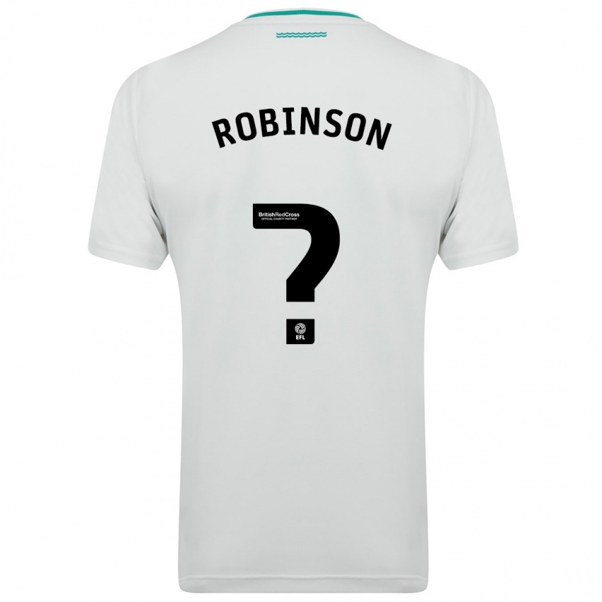 Dzieci Jay Robinson #0 Biały Wyjazdowa Koszulka 2023/24 Koszulki Klubowe