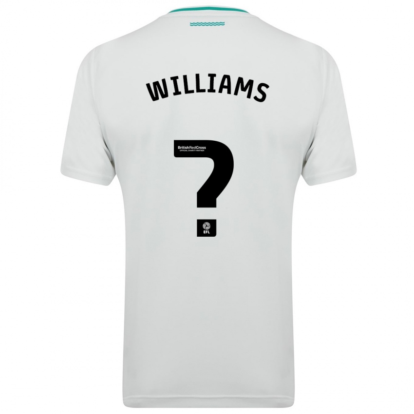 Dzieci Barnaby Williams #0 Biały Wyjazdowa Koszulka 2023/24 Koszulki Klubowe