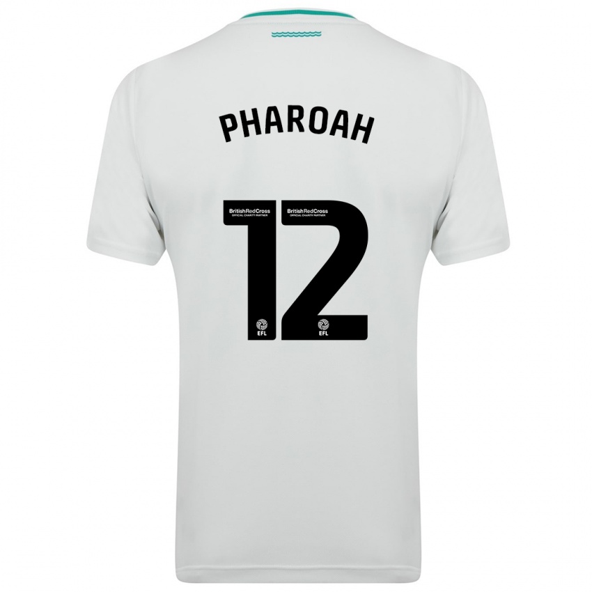Dzieci Sophia Pharoah #12 Biały Wyjazdowa Koszulka 2023/24 Koszulki Klubowe