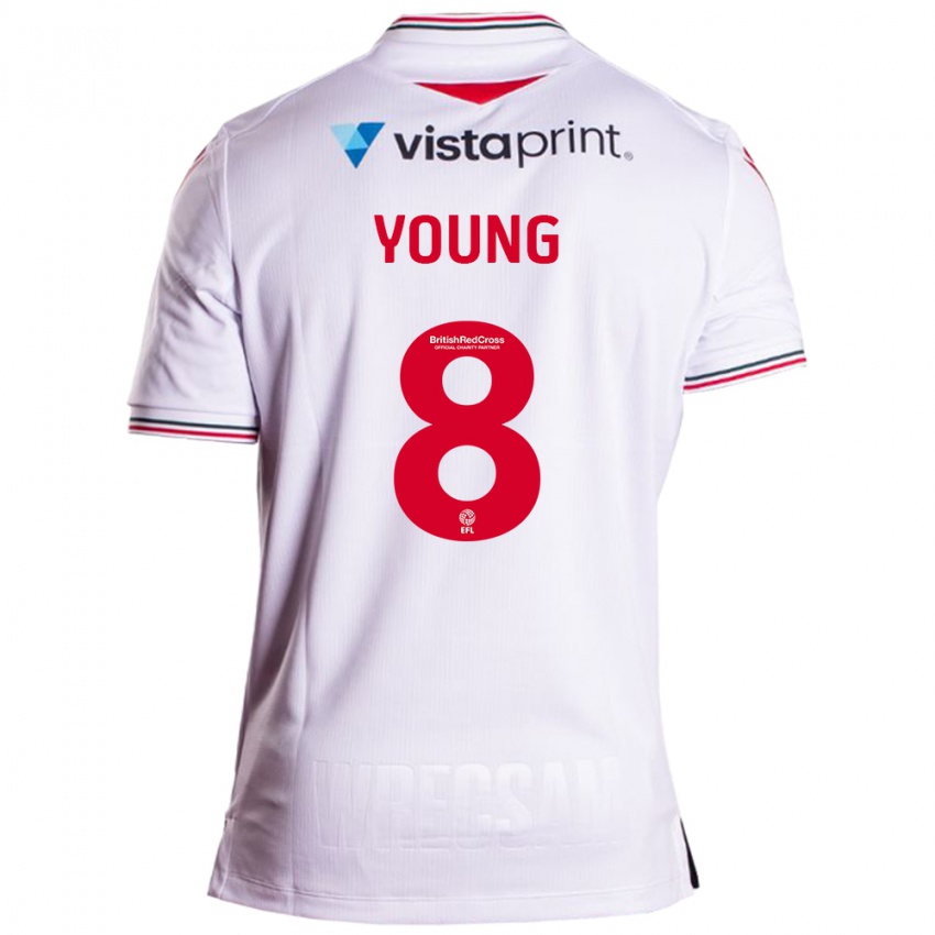 Dzieci Luke Young #8 Biały Wyjazdowa Koszulka 2023/24 Koszulki Klubowe
