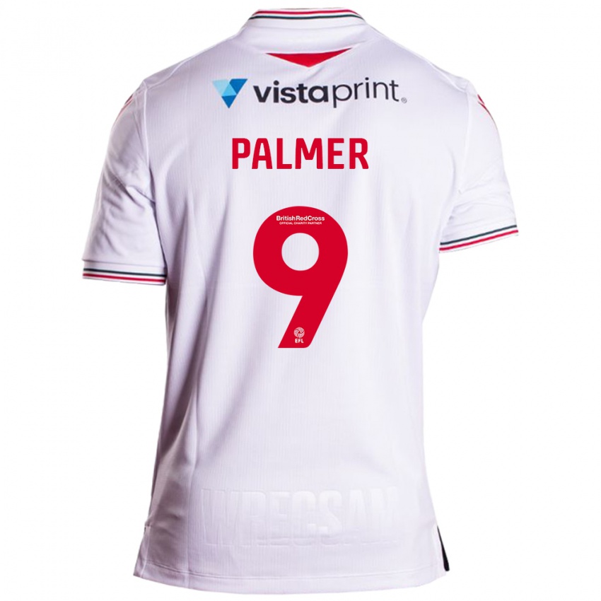 Dzieci Ollie Palmer #9 Biały Wyjazdowa Koszulka 2023/24 Koszulki Klubowe